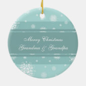 Ornement de grands-parents de Joyeux Noël de photo (Dos)