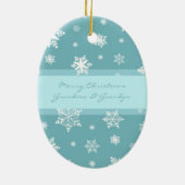 Ornement de grands-parents de Joyeux Noël de photo (Dos)