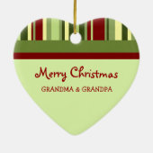 Ornement de grands-parents de Joyeux Noël de photo (Dos)