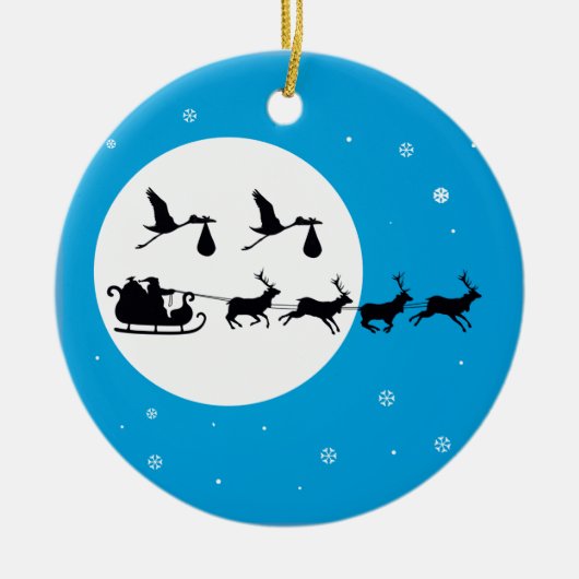 Ornement de grossesse de Noël de JUMEAUX venant à (Devant)