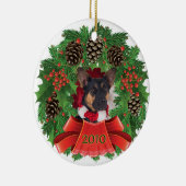 Ornement de guirlande de vacances de Noël de chien (Droite)