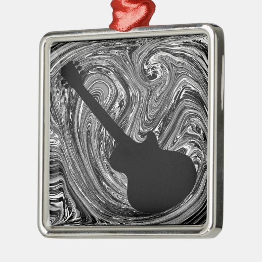 Ornement de guitare Abstrait, noir et blanc (Gauche)