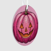 Ornement de Halloween Citrouille Rose  (devant)