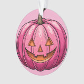 Ornement de Halloween Citrouille Rose  (devant)