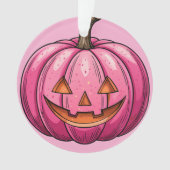 Ornement de Halloween Citrouille Rose  (devant)
