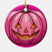 Ornement de Halloween Citrouille Rose (Dos)