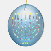 Ornement de Hanukkah Menorah Étincelant (Gauche)