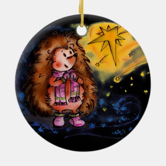 Ornement de hérisson d'hiver (Dos)