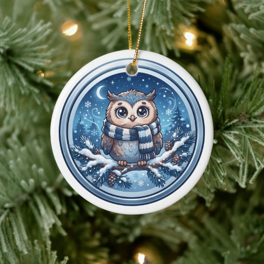 Ornement de hibou mignon d'hiver (Arbre)