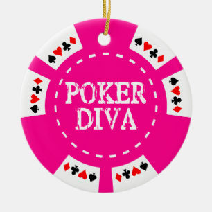 ORNEMENT DE JETON DE POKER DE DIVA DE TISONNIER