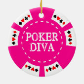 ORNEMENT DE JETON DE POKER DE DIVA DE TISONNIER (Dos)