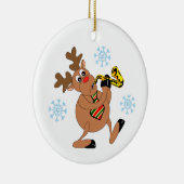 Ornement de joueur de saxo de renne (Droite)