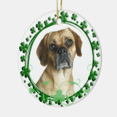 Ornement de jour de Puggle St Patrick (Gauche)