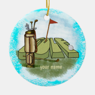 Ornement de journée de golf