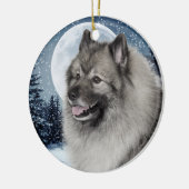 Ornement de Keeshond (Gauche)