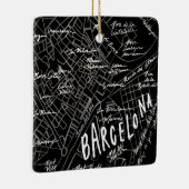Ornement de la carte de Barcelone Espagne - Style  (Droite)