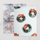 Ornement de la carte de Noël avec guillemets (Devant / Derrière)