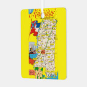 Ornement de la carte du Mississippi vintage (Avant gauche)