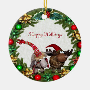 Ornement de la couronne colorée de Noël