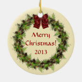 Ornement de la couronne d'âne de Noël en Italie (Dos)