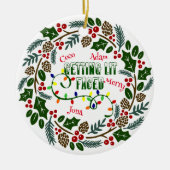 Ornement de la couronne de vacances, Obtenir un No (Devant)