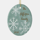 Ornement de la famille de flocon de neige de Noël  (Droite)