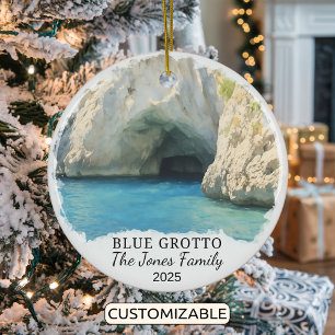 Ornement de la Grotte bleue personnalisée, Italie