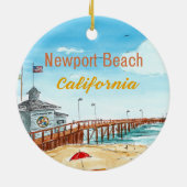 Ornement de la jetée de Newport Beach (Dos)