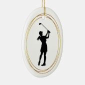 Ornement de la silhouette de la femme Golfer (Droite)