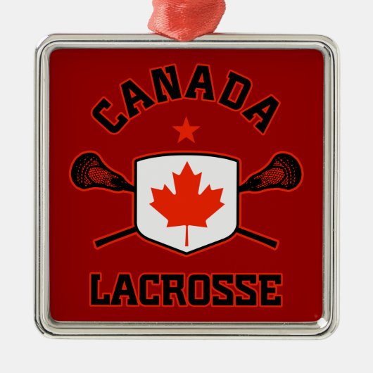 Ornement de lacrosse du Canada (Devant)