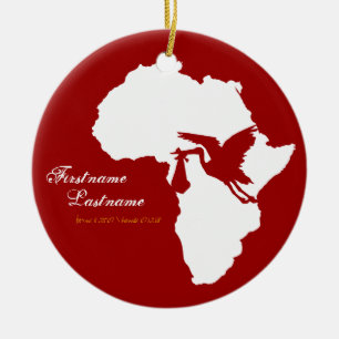 Ornement de l'Afrique de cigogne d'adoption