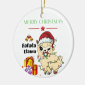 Ornement de lama de Noël (Gauche)