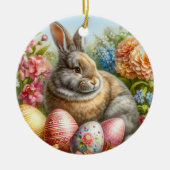 Ornement de lapin de Pâques pour l'arbre de vacanc (Devant)