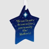 Ornement de l'arbre de Noël de l'Etoile orientale (devant)