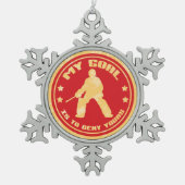 Ornement de l'arbre de Noël du gardien de but de h (Devant)