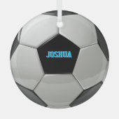 Ornement de l'arbre personnalisé du ballon de foot (Recto)