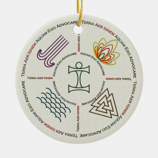 Ornement de l'eau du feu d'air de la terre (Devant)