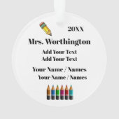 Ornement de l'enseignant - Voir retour (dos)