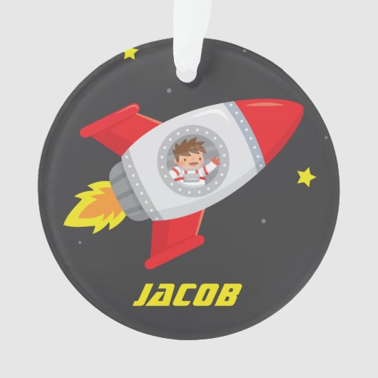 Ornement de l'espace d'astronaute garçon mignon de (devant)