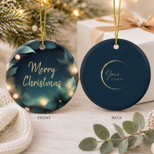 Ornement de logo de Noël élégant moderne