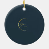 Ornement de logo de Noël élégant moderne (Dos)