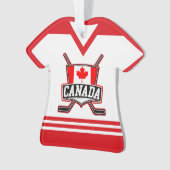 Ornement de logo du Jersey Canada de nom et de (devant)