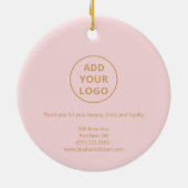 Ornement de logo rose pour salons (Dos)
