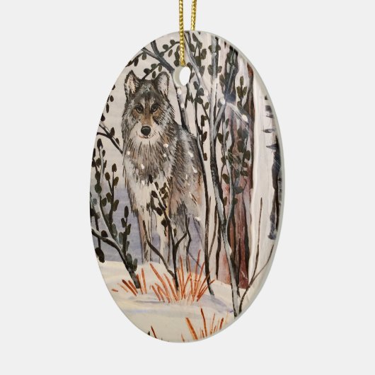 Ornement de loup de Noël (Gauche)