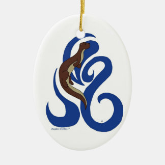 Ornement de loutre de natation