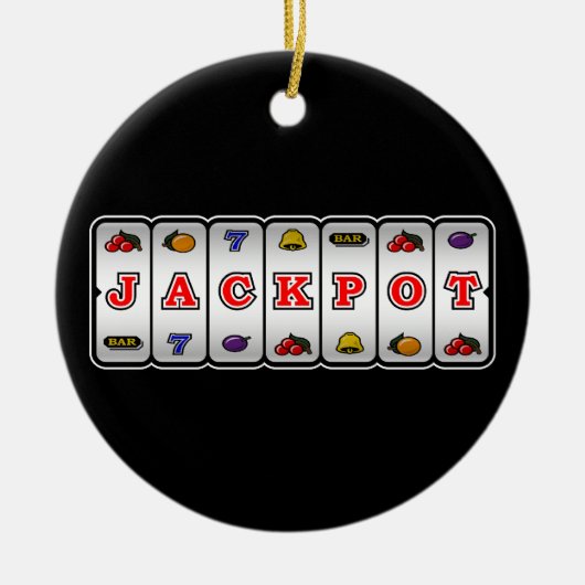 Ornement de machine à sous de gros lot (foncé) (Devant)