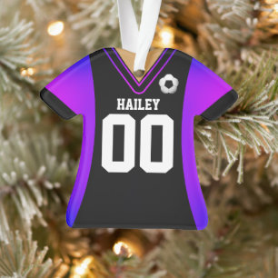 Ornement de maillot de football noir/violet person