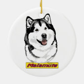 Ornement de Malamute d'Alaska (Dos)