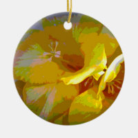 Ornement de manipulation numérique de Freesia Jaun