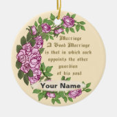Ornement de mariage personnalisé avec verset de ma (Devant)